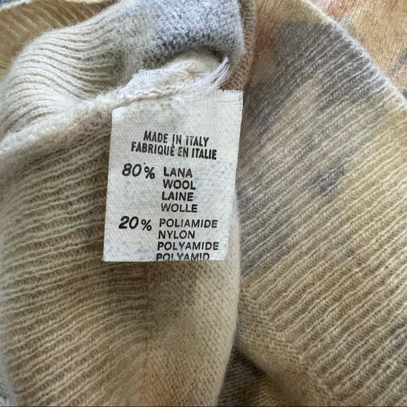 ASPHALT Womens Wool Blend Butter Yellow Floral Sweater Sz M-L Boho Casual - Picture 4 of 7